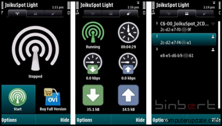 Turn your smart phone into a wifi access point - Binbert